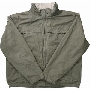 Columbia Sportswear Windbreaker Jacket Y2K XL Olive Green Lightweight Full Zip